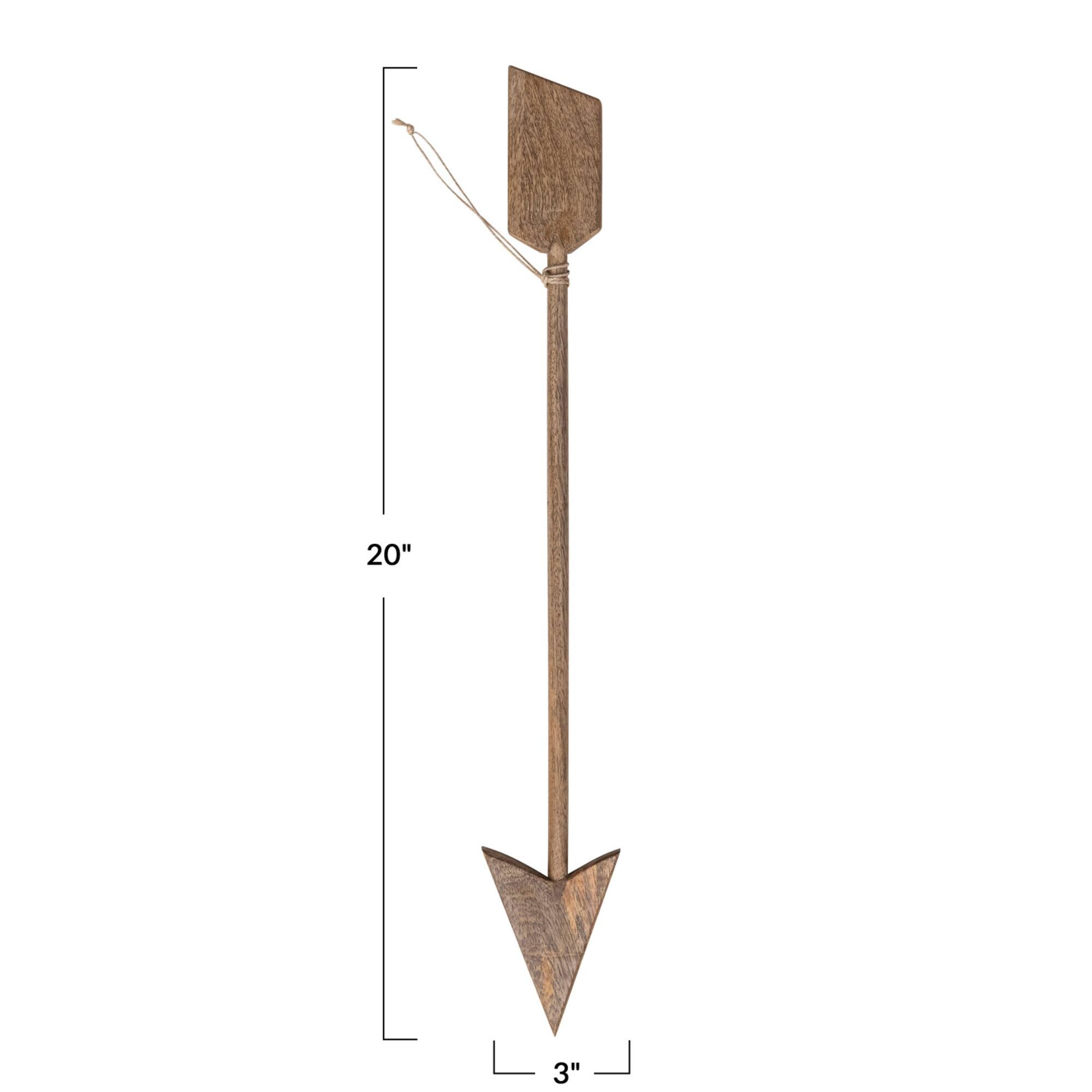 Hello Honey® 20" Carved Mango Wood Arrow Wall Décor